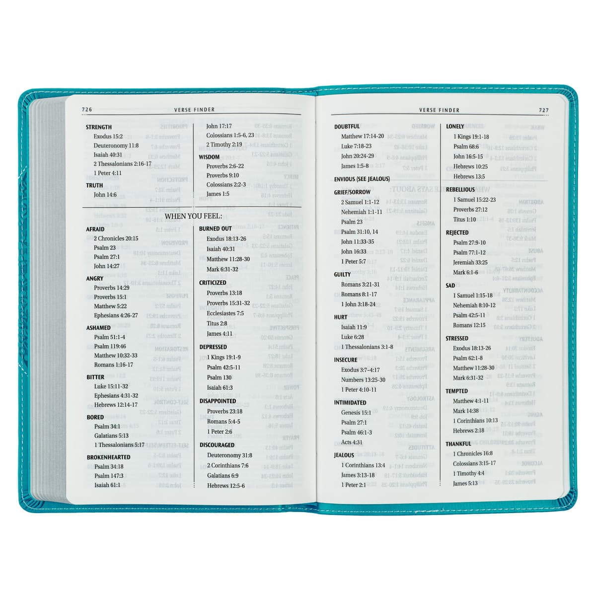 Teal Butterfly Faux Leather King James Version Gift Edition Bible, picture 6