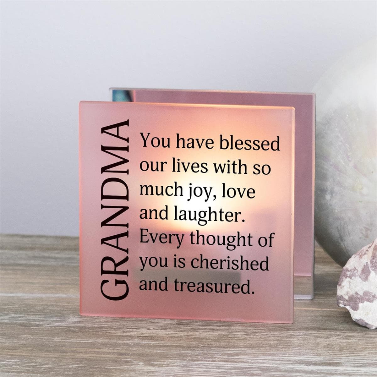 GRANDMA, BLESSED OUR LIVES TEALIGHT CANDLEHOLDER, picture 2