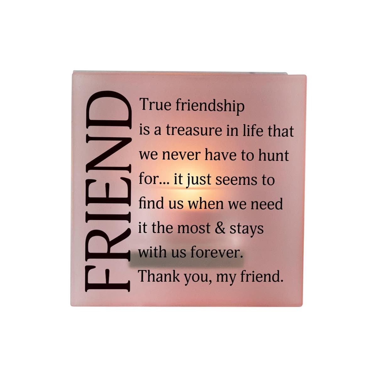 FRIEND, TRUE FRIENDSHIP TEALIGHT CANDLE HOLDER, picture 3