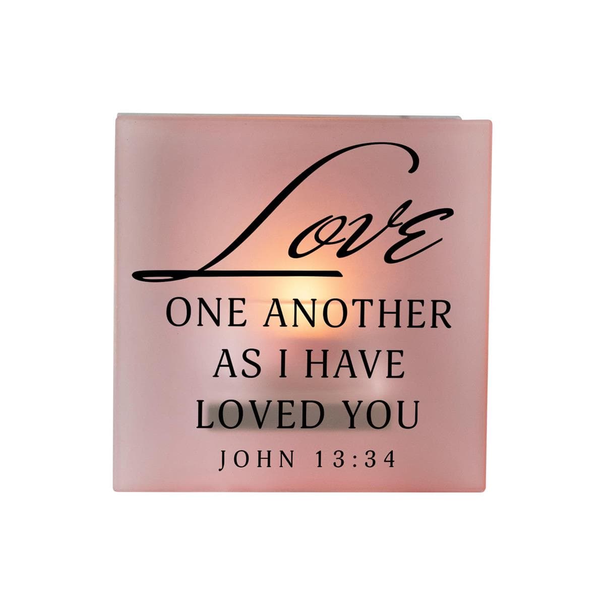 LOVE ONE ANOTHER JOHN 13:34 TEALIGHT CANDLEHOLDER, picture 3