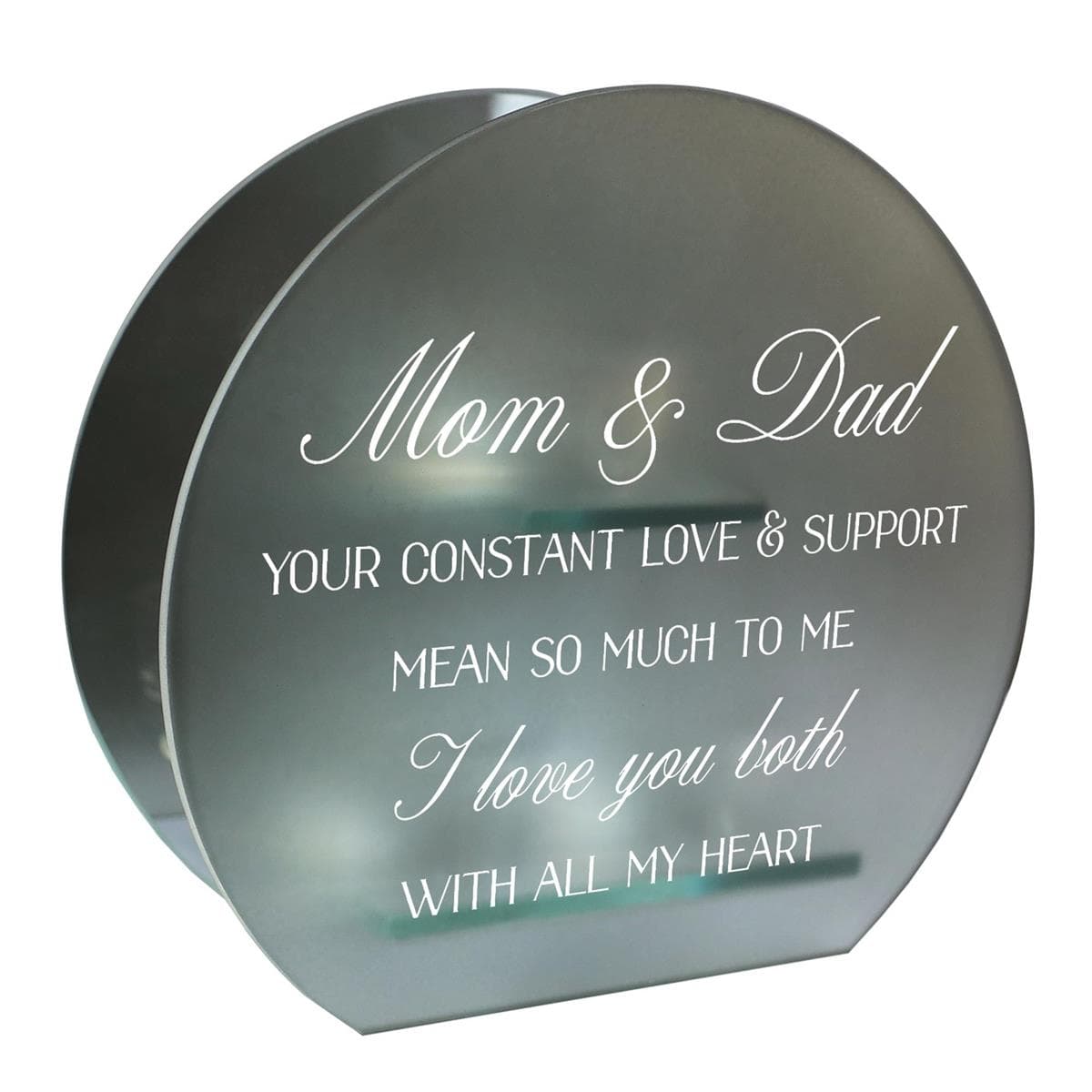 TEALIGHT MOM & DAD YOUR CONSTANT LOVE LARGE TEALIGHT CANDLEHOLDER