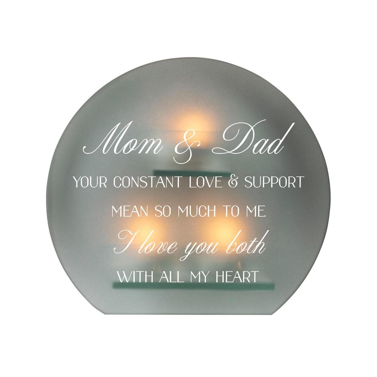 TEALIGHT MOM & DAD YOUR CONSTANT LOVE LARGE TEALIGHT CANDLEHOLDER, picture 3