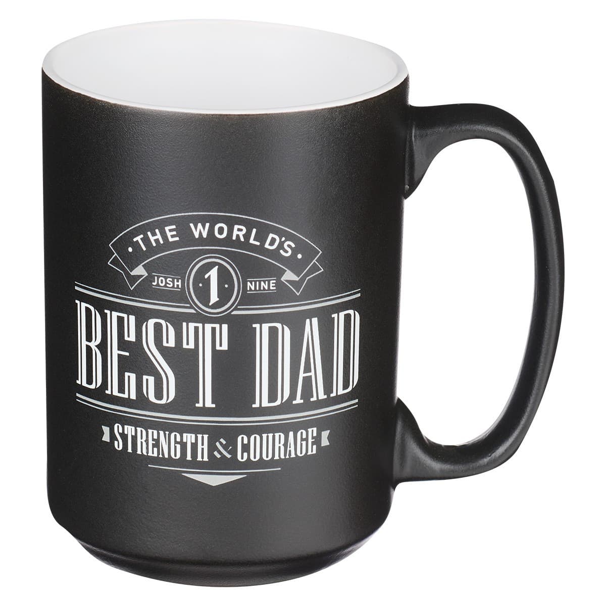 The World's Best Dad - Joshua 1:9 Ceramic Coffee Mug