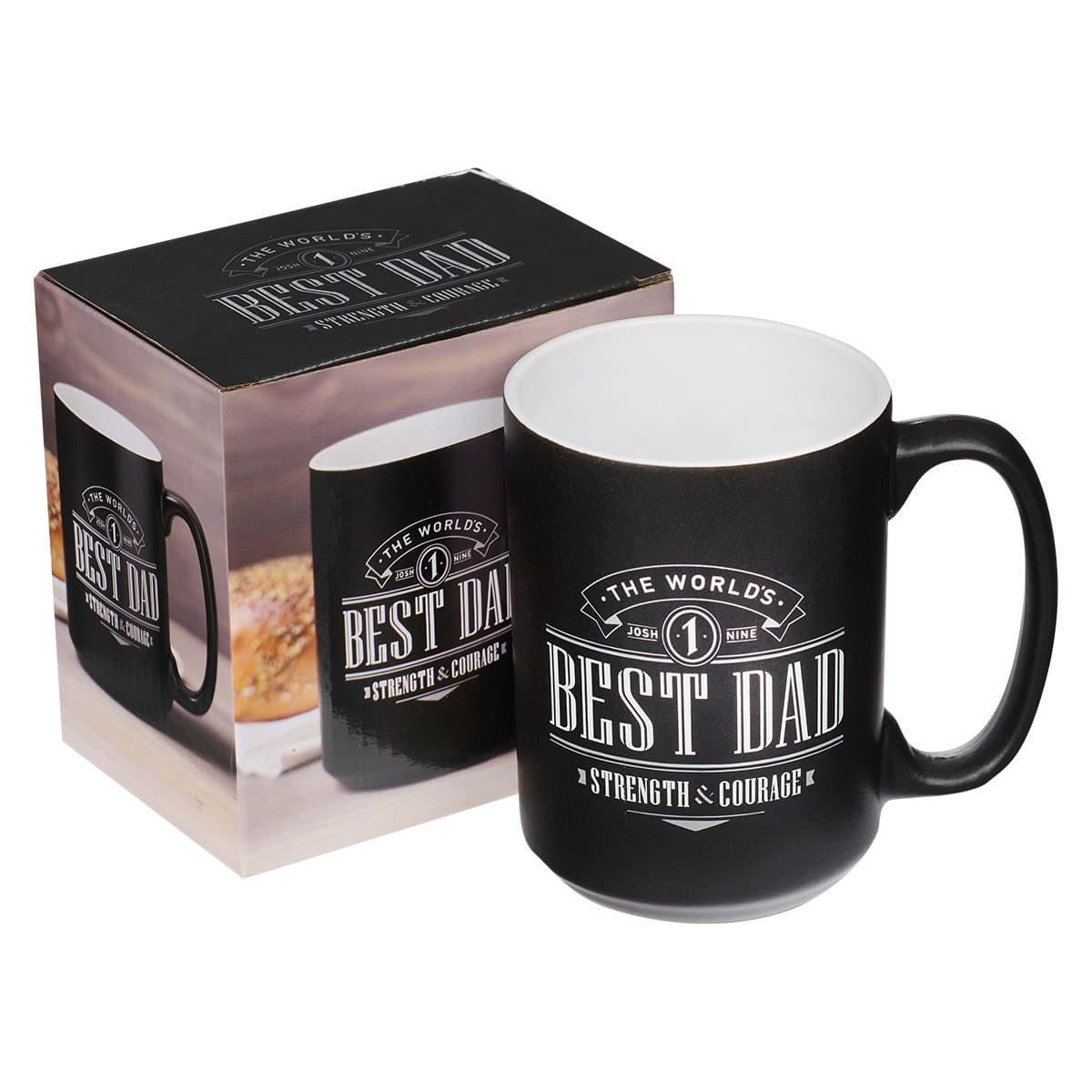 The World's Best Dad - Joshua 1:9 Ceramic Coffee Mug, picture 2