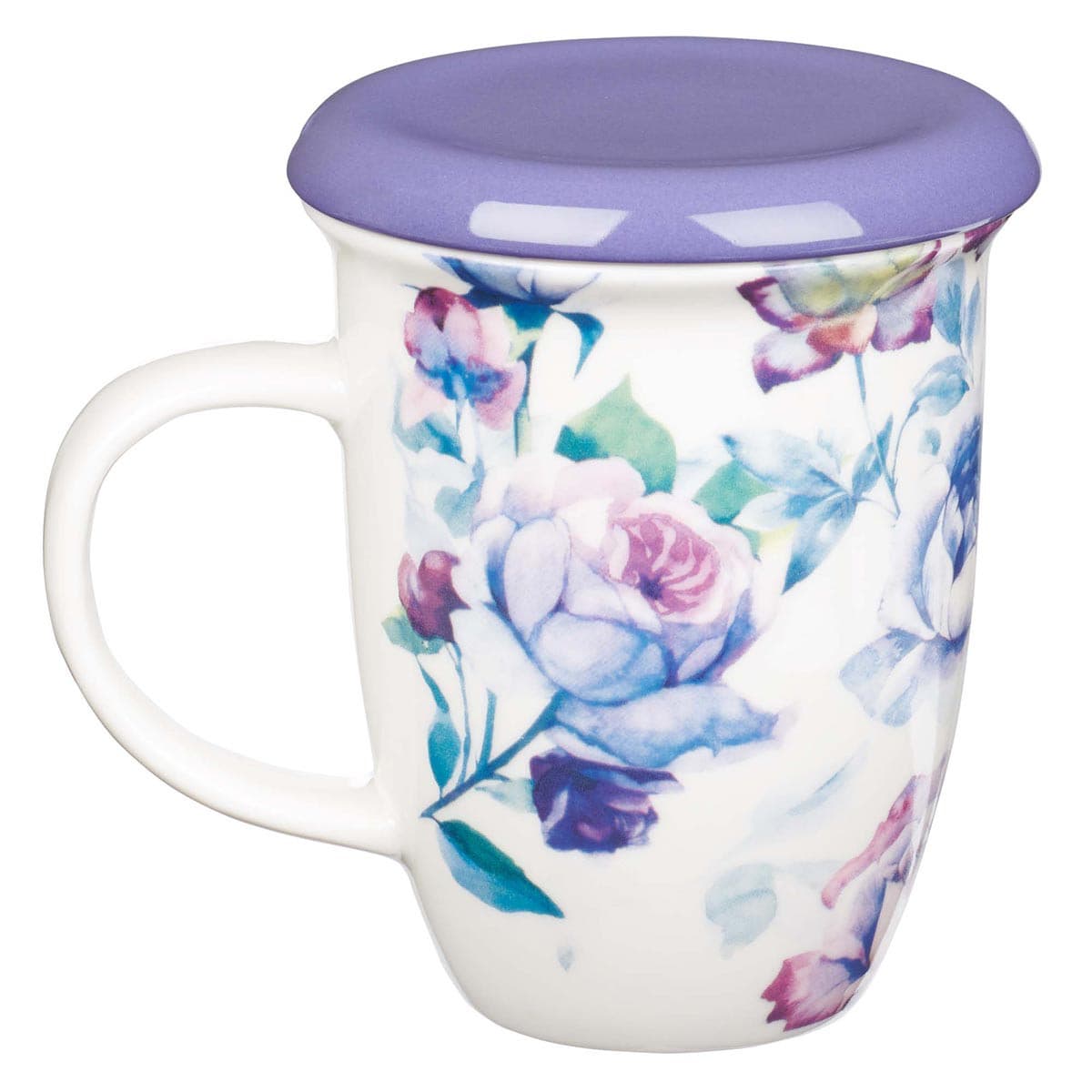 Be Still and Know - Psalm 46:10 Lidded Ceramic Mug in Purple, picture 2