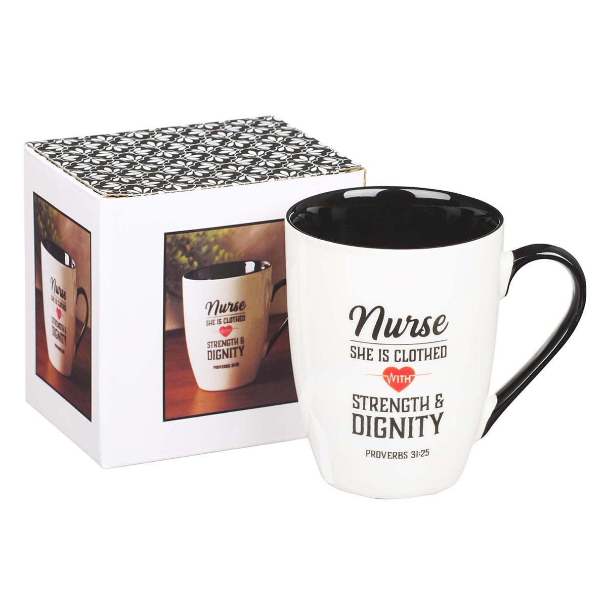 Ceramic Strength & Dignity - Proverbs 31:25 Nurse Coffee Mug, picture 3