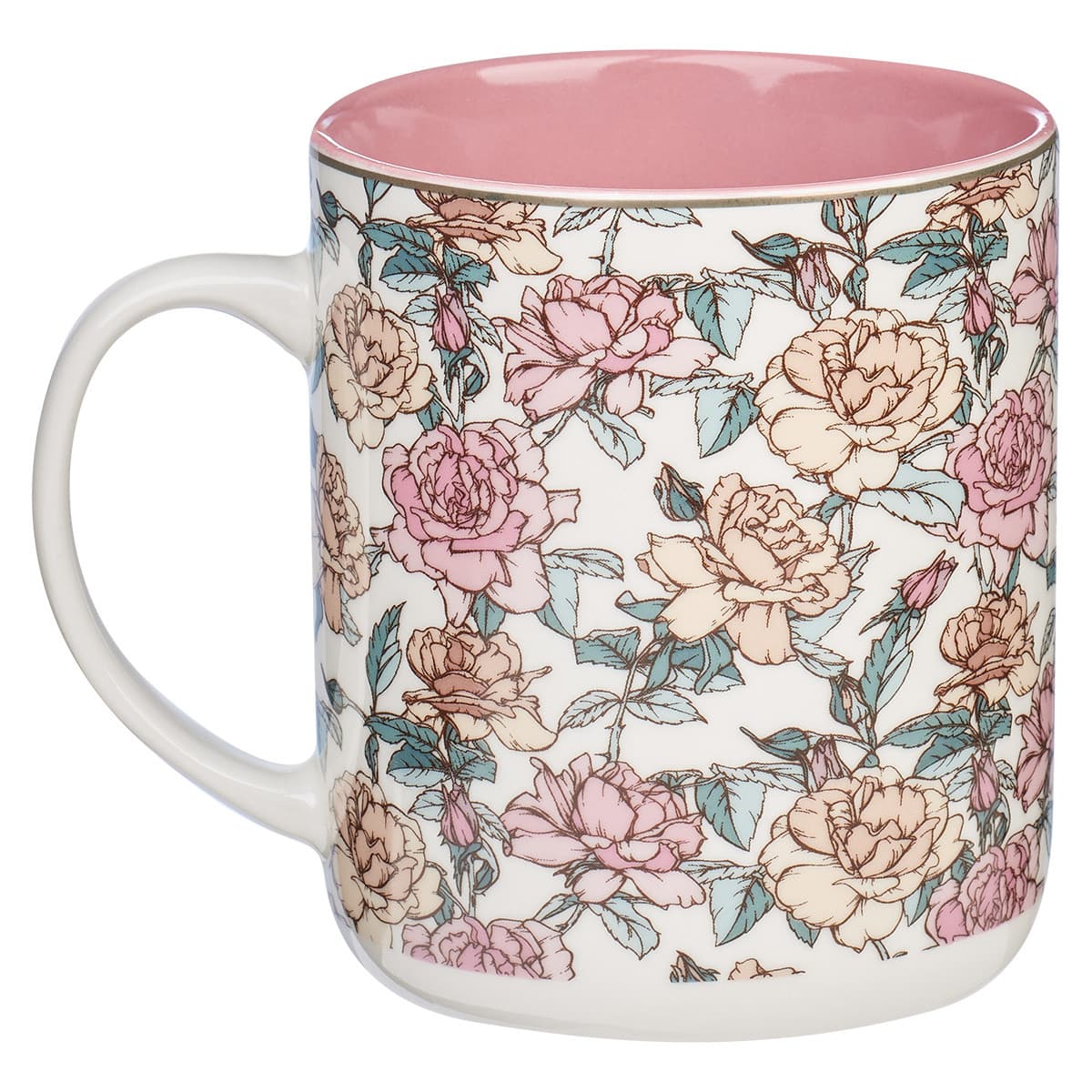 My Strength and My Song - Psalm 118:14 Pink Rose Ceramic Coffee Mug, picture 2