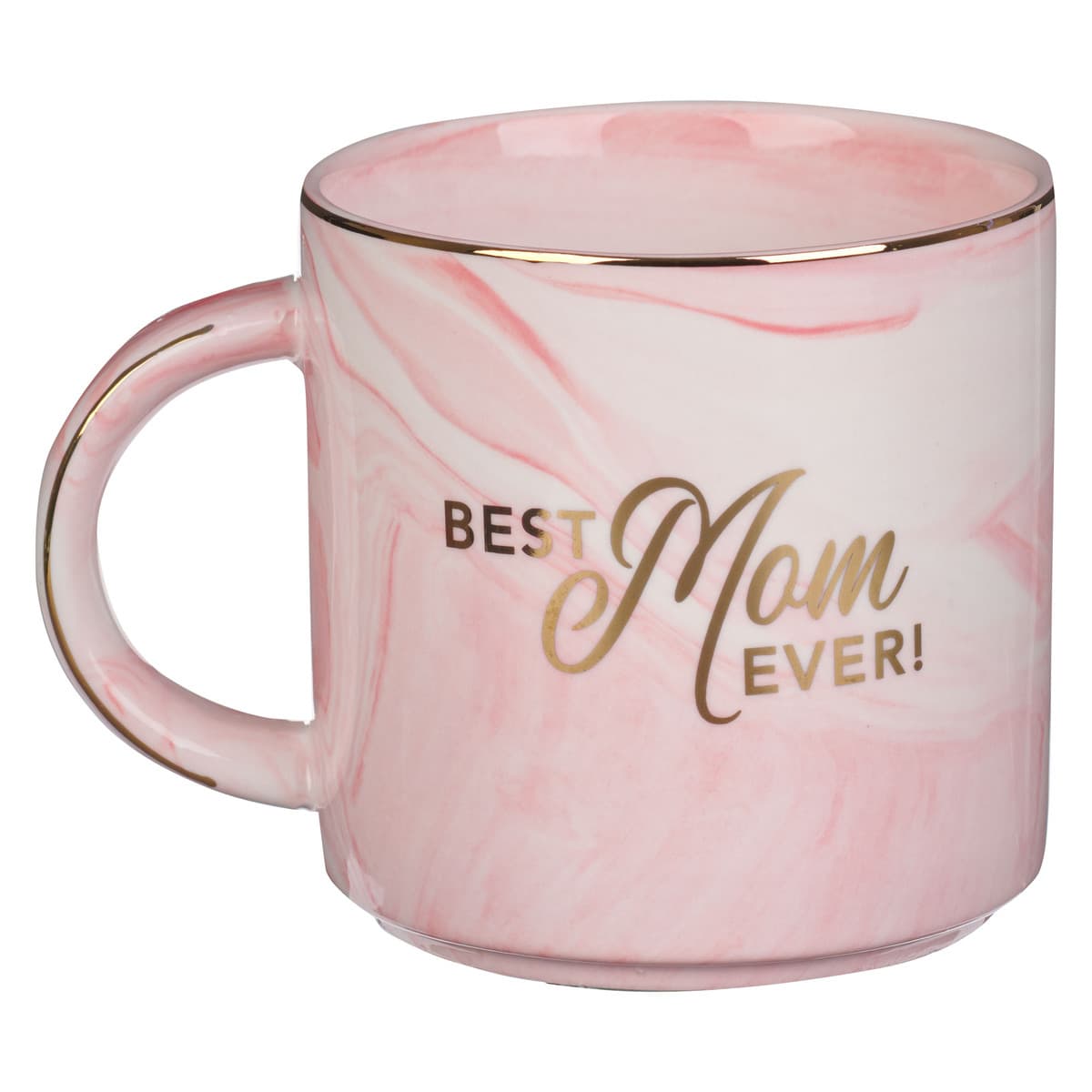Best Mom Ever Pink Marbled Ceramic Coffee Mug, picture 2