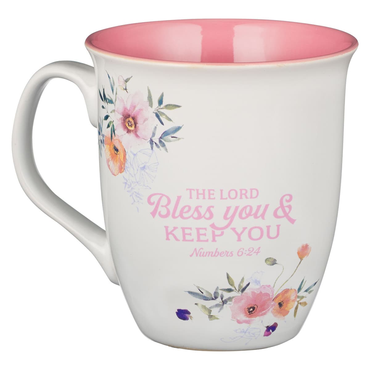 Best Mom Ever - Numbers 6:24 White and Pink Ceramic Coffee Mug, picture 2