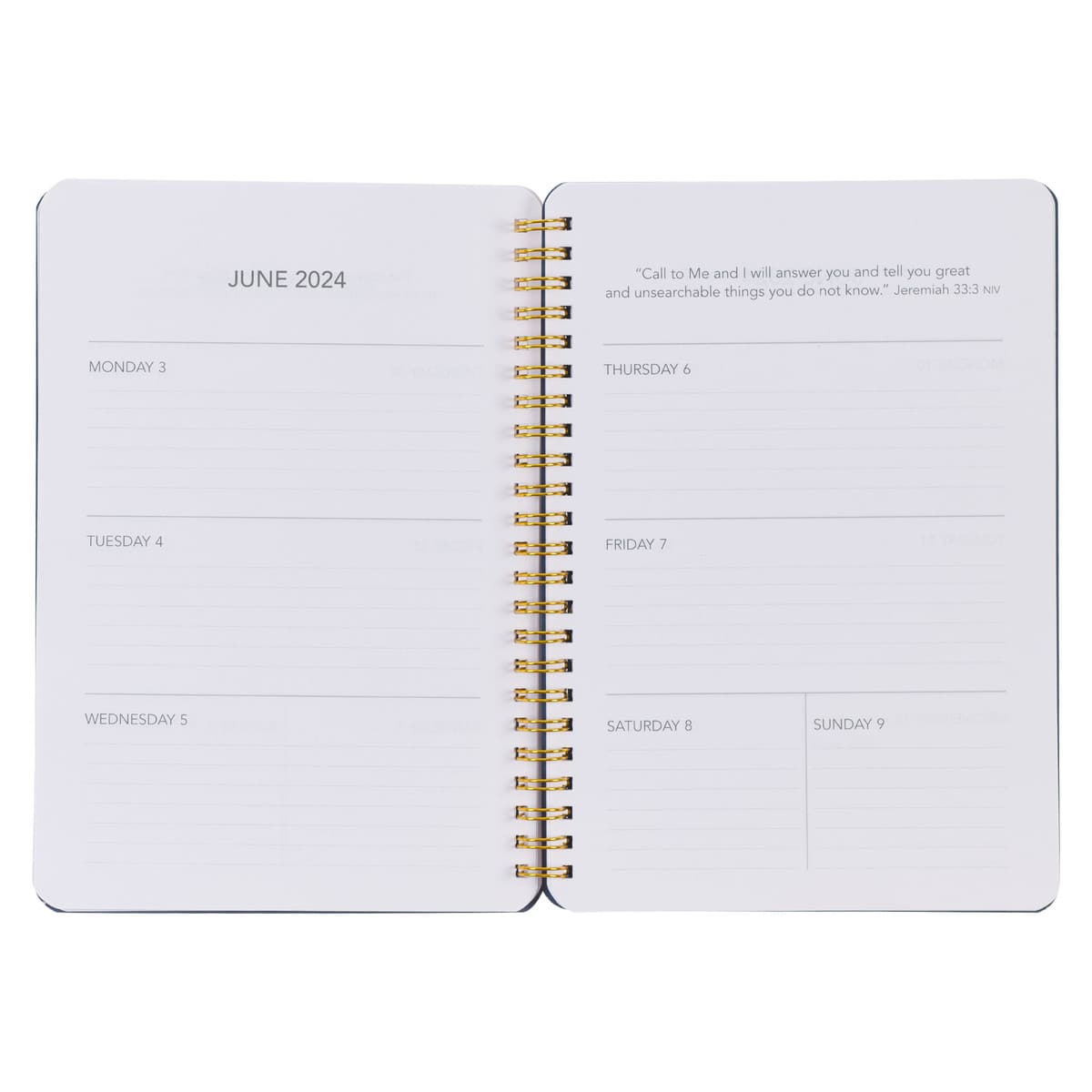 2024 Grateful and Blessed Wirebound Weekly Planner, picture 6