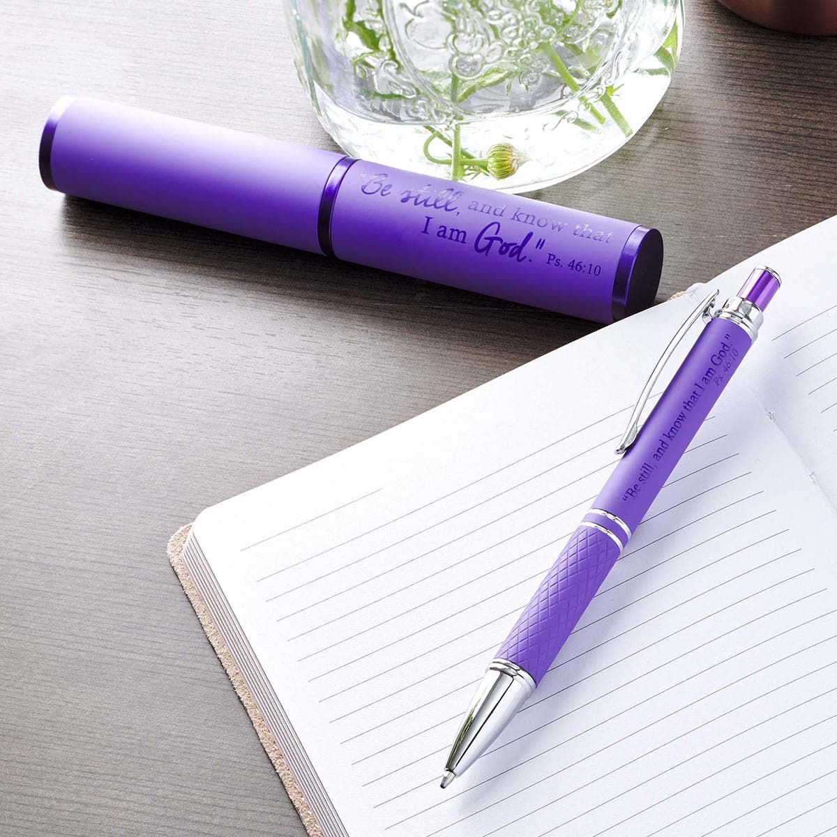 Be Still and Know - Psalm 46:10 Purple Gift Pen and Case, picture 5