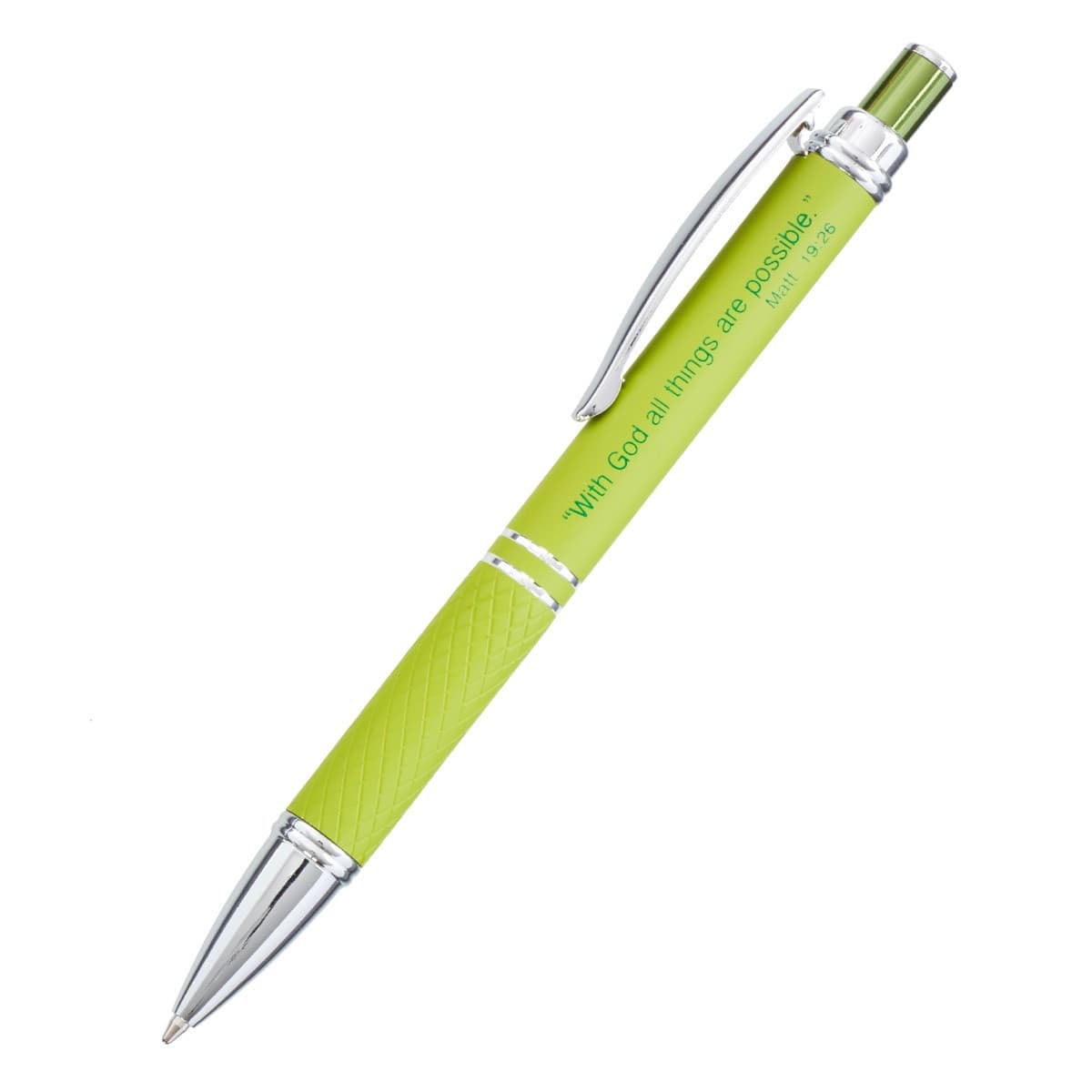 All Things are Possible - Matthew 19:26 Green Gift Pen and Case, picture 4