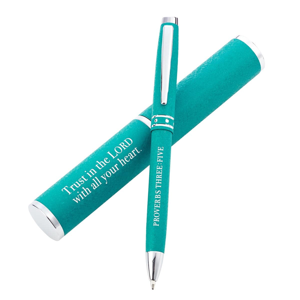 Trust In The Lord – Proverbs 3:5 Teal Gift Pen