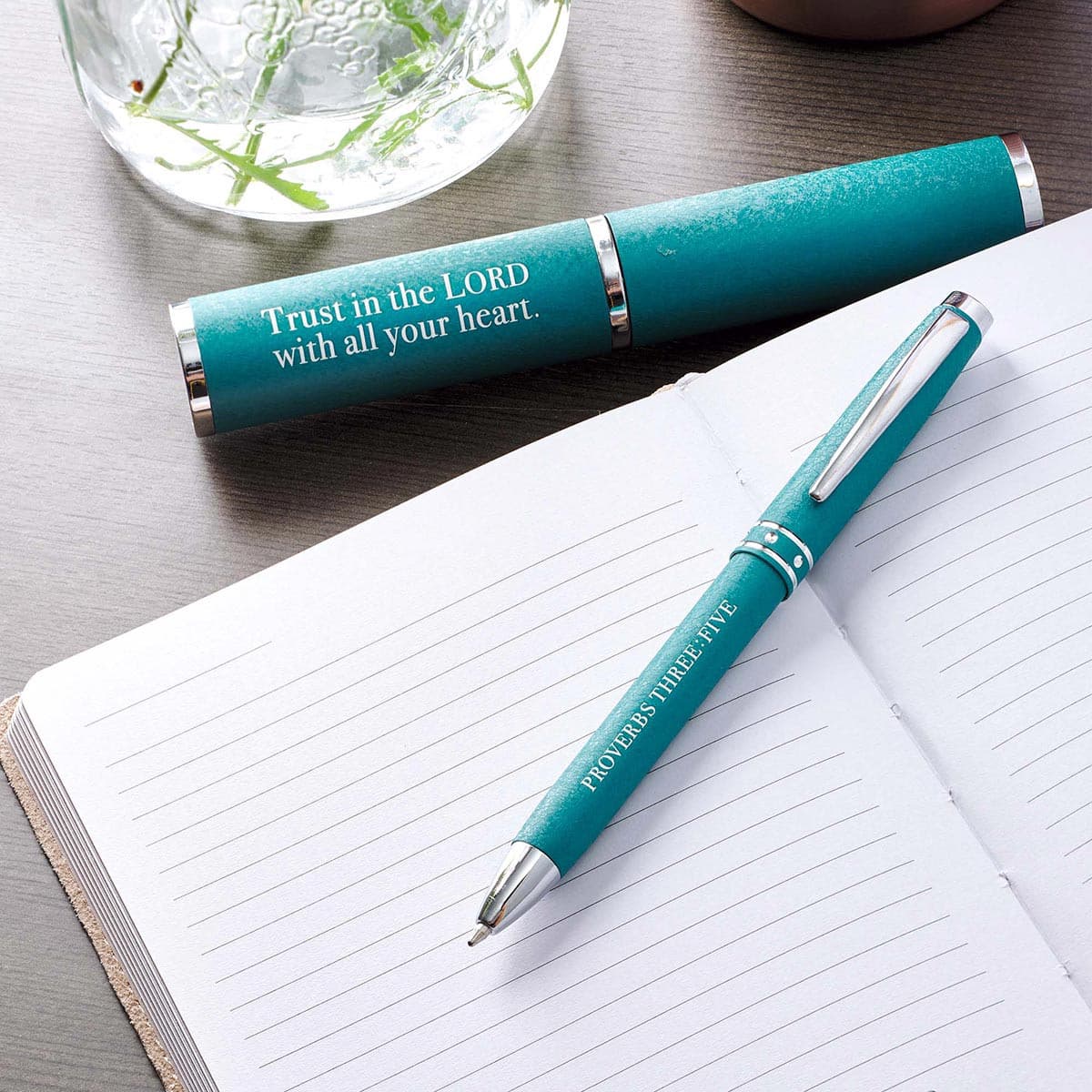 Trust In The Lord – Proverbs 3:5 Teal Gift Pen, picture 4