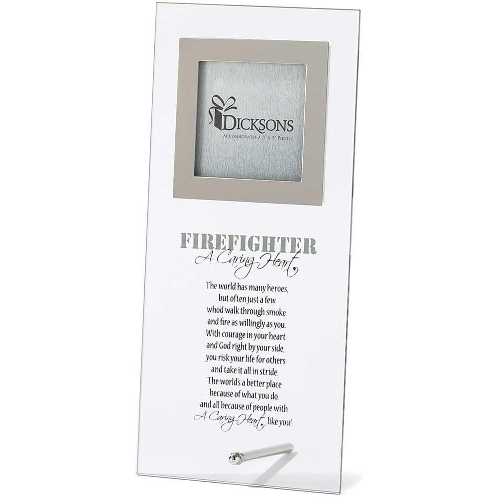 FIREFIGHTER GLASS PHOTO FRAME