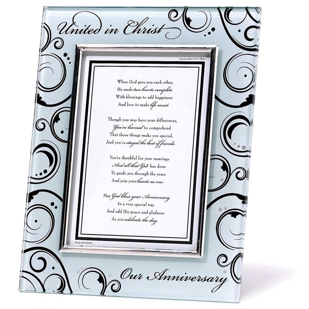 OUR ANNIVERSARY GLASS PHOTO FRAME
