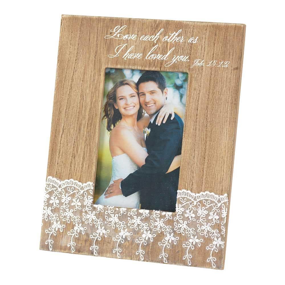 LOVE EACH OTHER JN.15:12 TABLETOP PHOTO FRAME