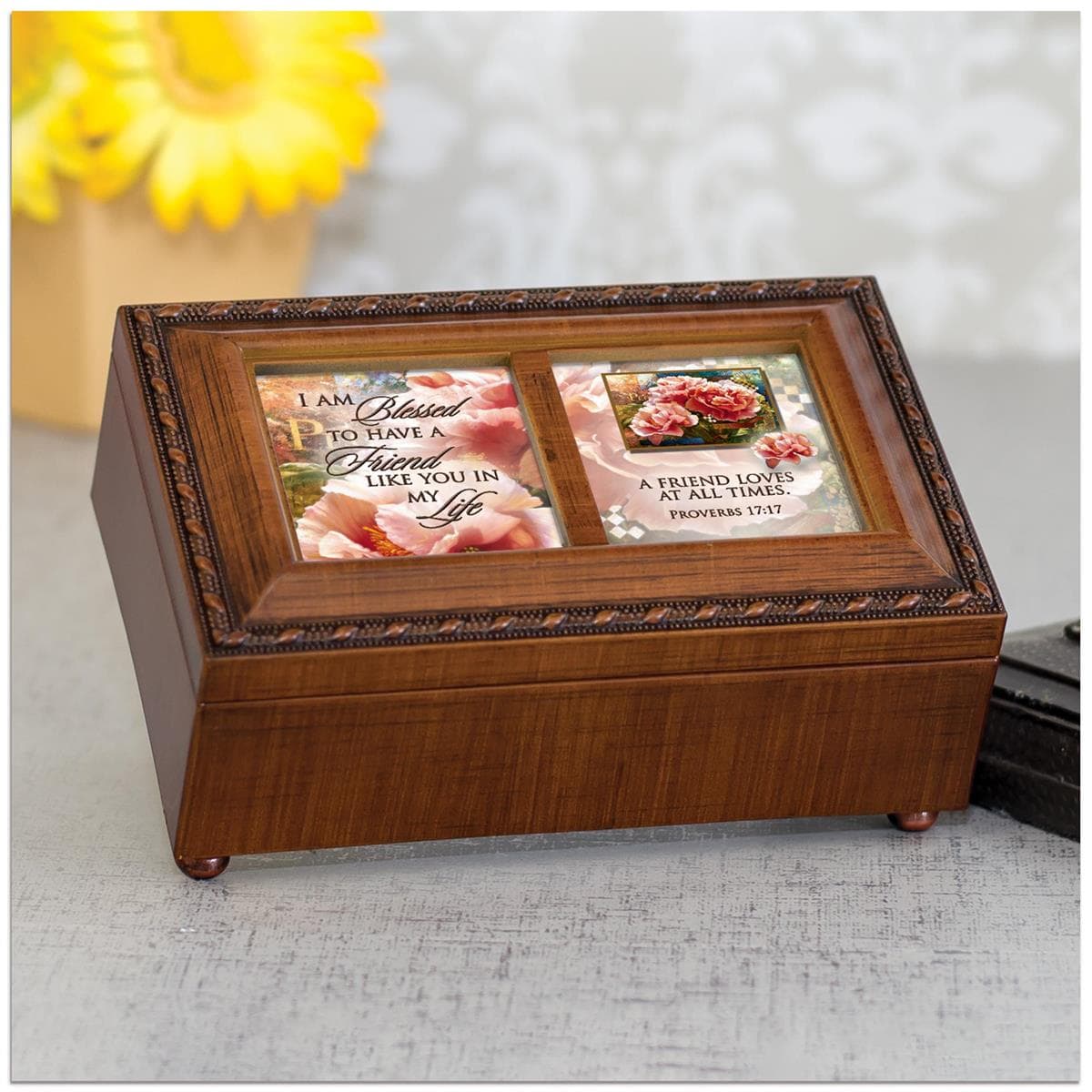 I AM BLESSED PETITE MUSICAL JEWELRY BOX, picture 2