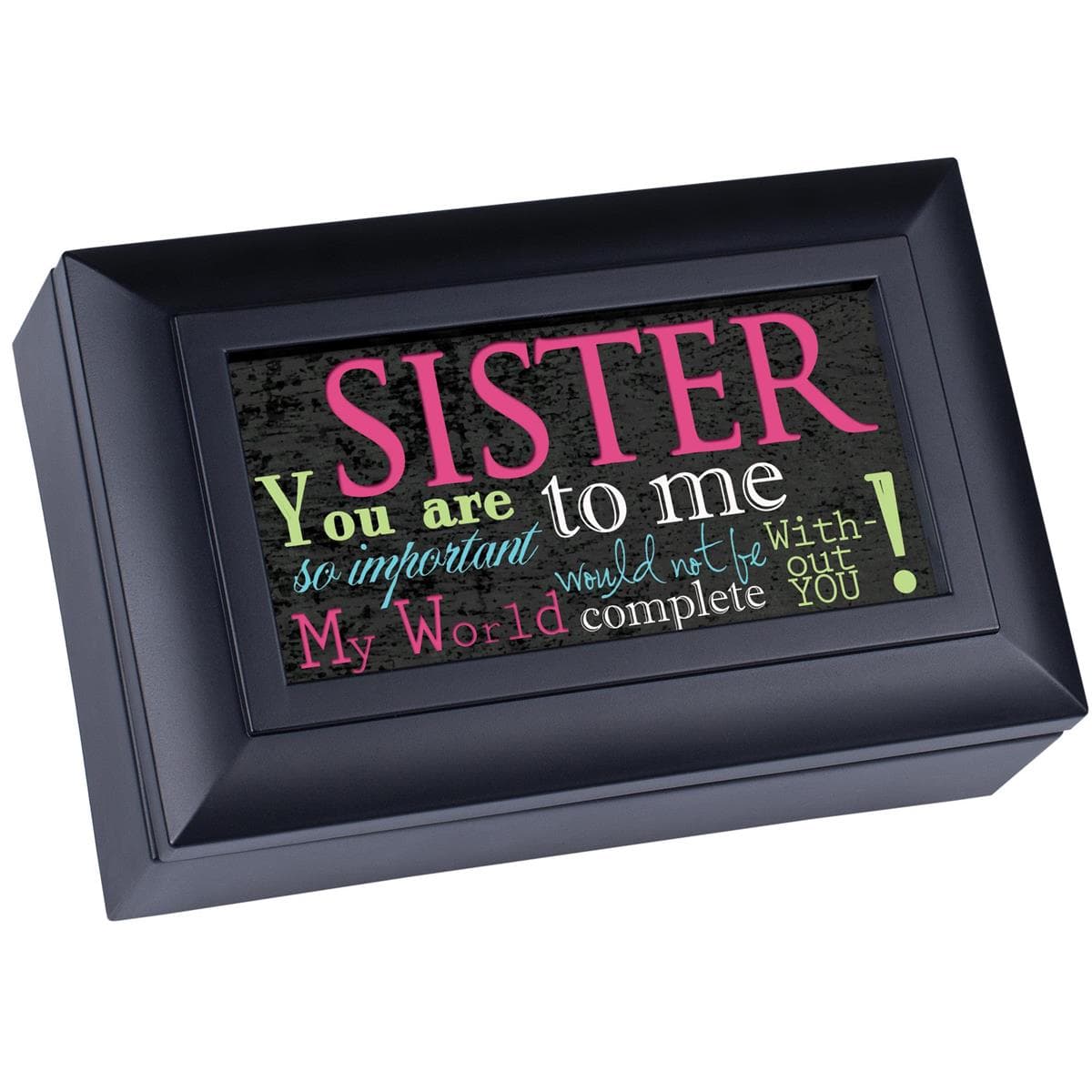SISTER BLACK MUSICAL JEWELRY BOX