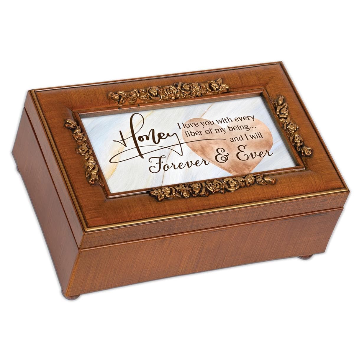 HONEY, I LOVE YOU WITH PETITE MUSICAL JEWELRY BOX