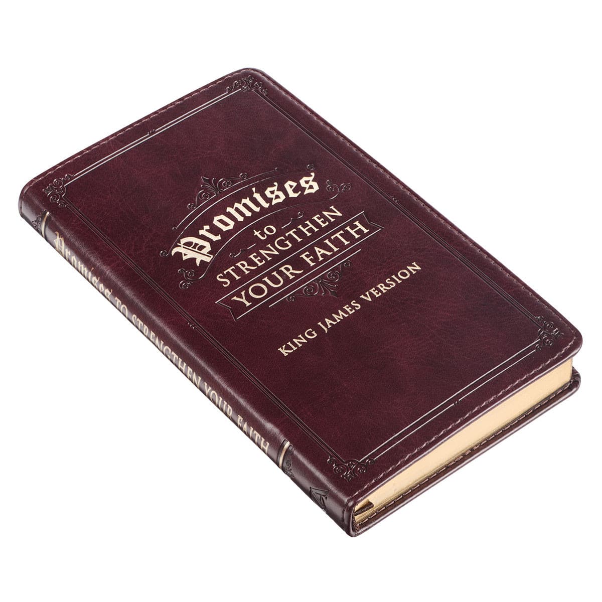 Promises to Strengthen Your Faith Brown Faux Leather Gift Book, picture 3