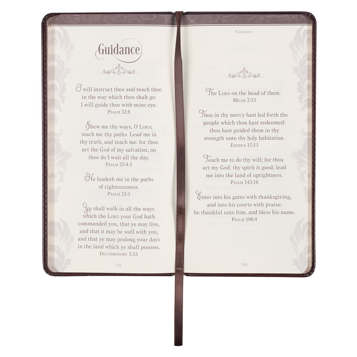 Promises to Strengthen Your Faith Brown Faux Leather Gift Book, picture 6