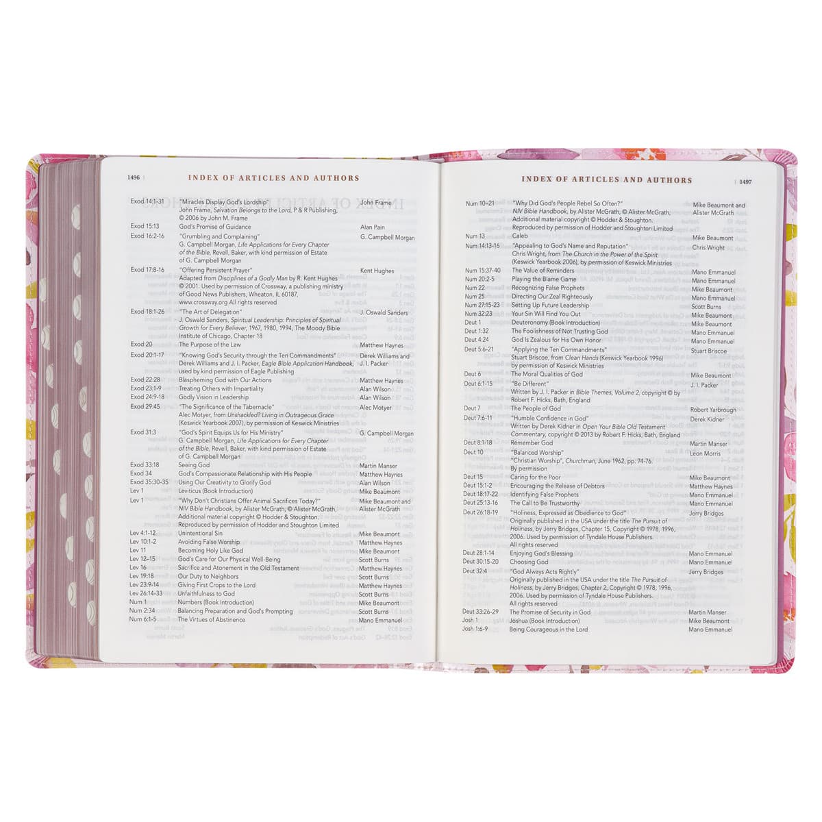 Pink Floral Faux Leather Spiritual Growth Bible, picture 10