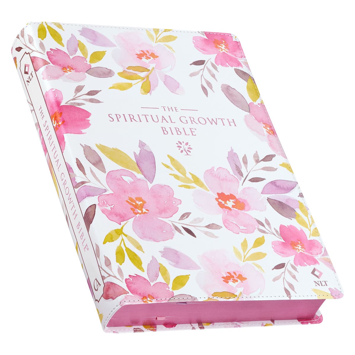 Pink Floral Faux Leather Spiritual Growth Bible, picture 3