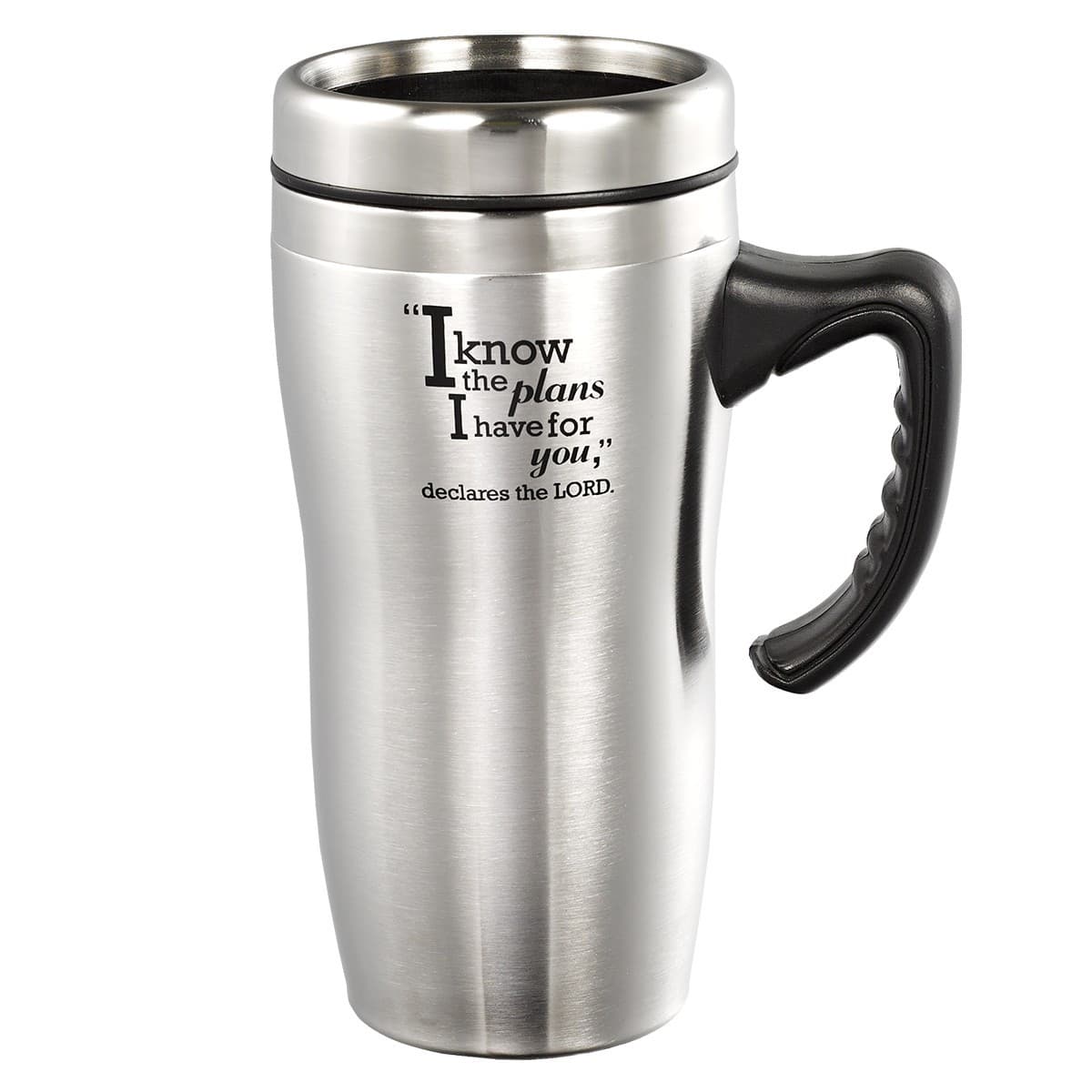 I know the Plans - Jeremiah 29:11 Stainless Steel Travel Mug With Handle