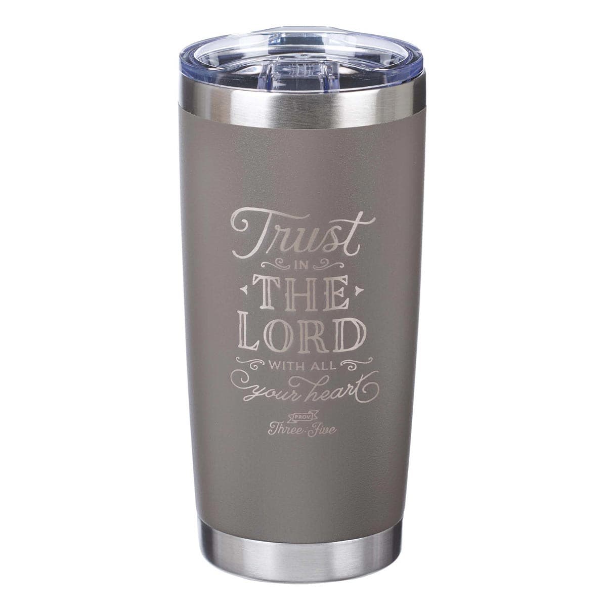 Trust In The LORD - Proverbs 3:5 Taupe Stainless Steel Mug