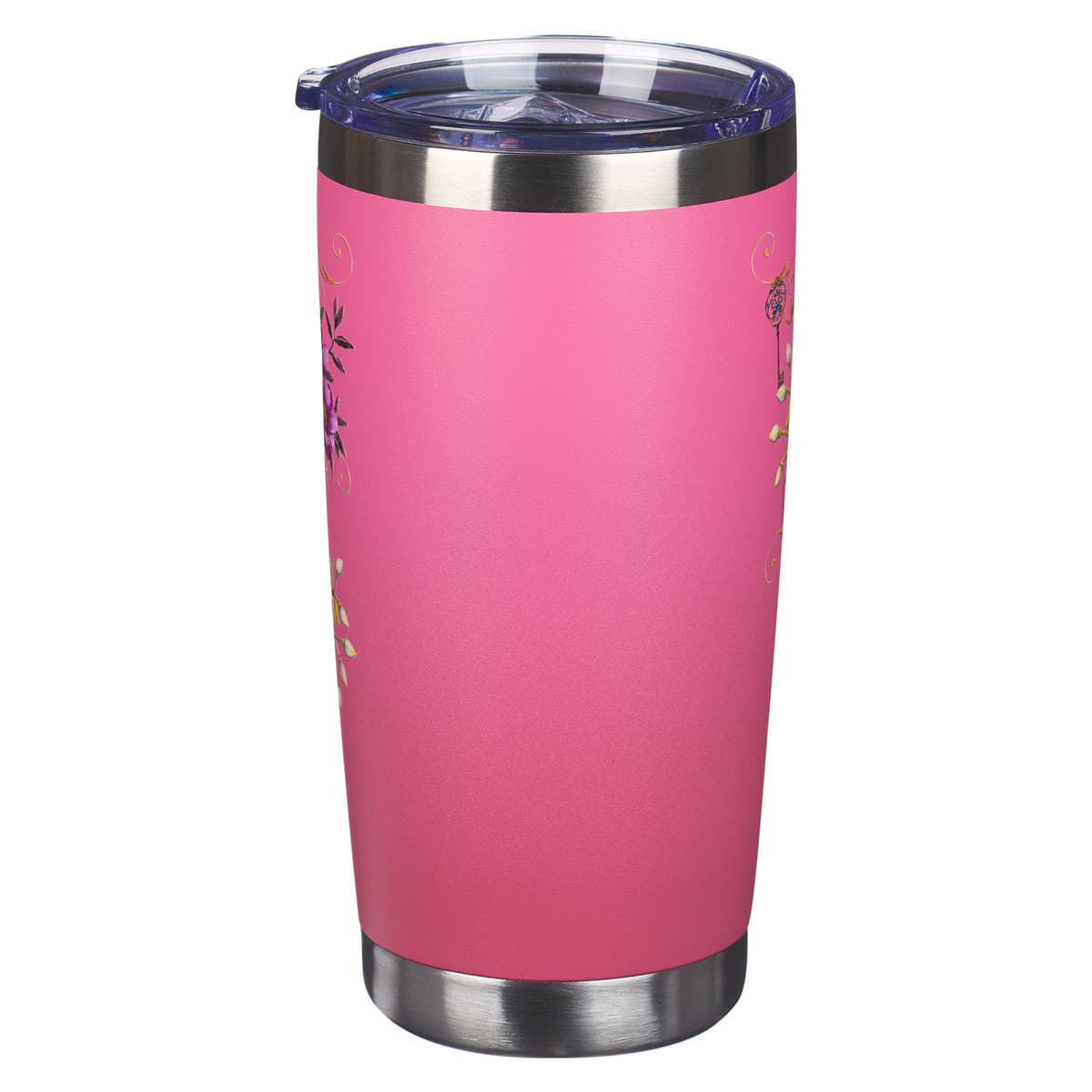 Pink Be Still - Butterfly Stainless Steel Travel Tumbler, picture 2