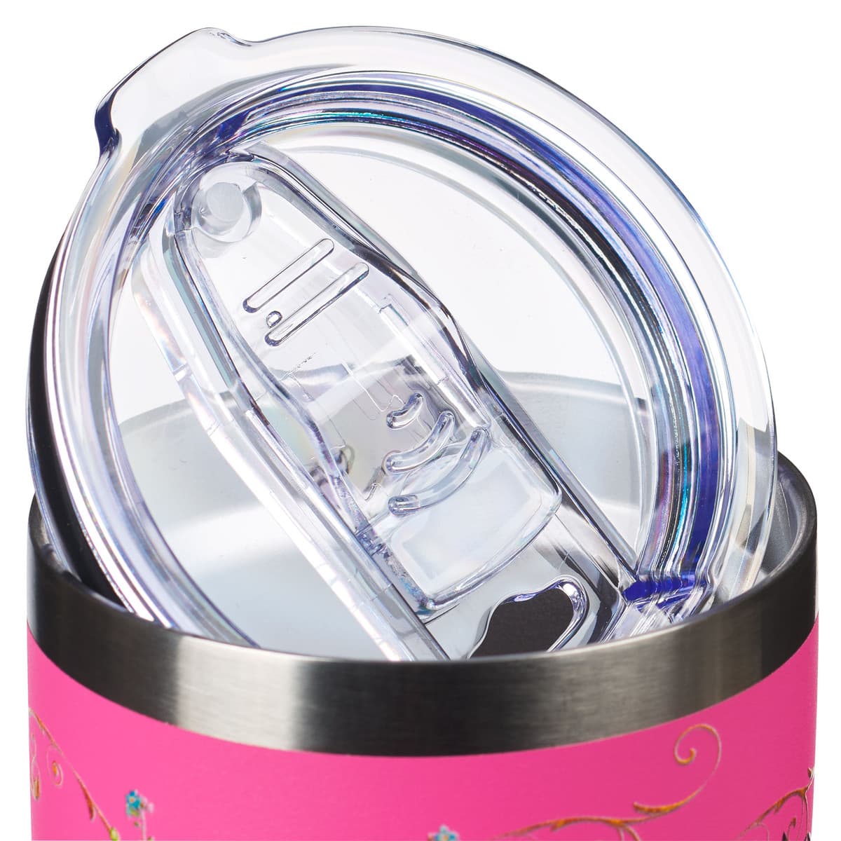 Pink Be Still - Butterfly Stainless Steel Travel Tumbler, picture 3