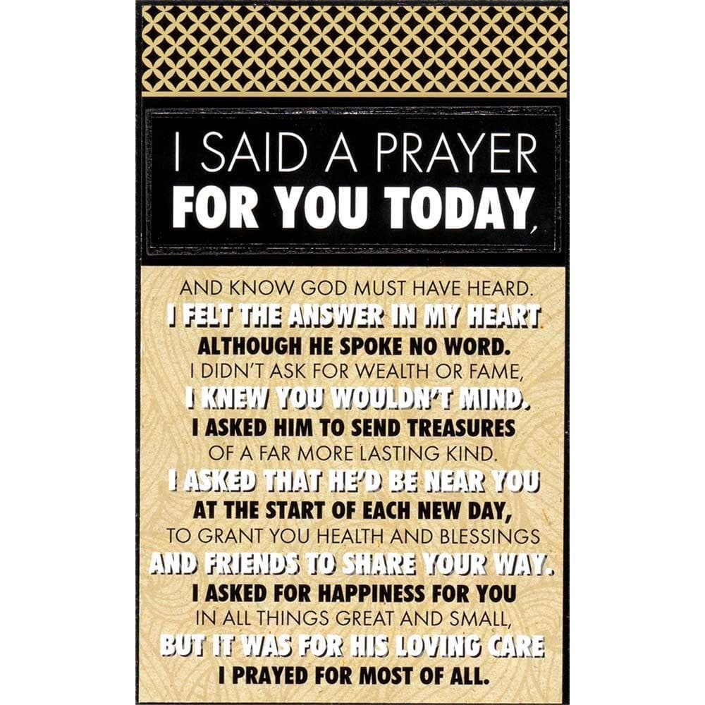 I SAID A PRAYER FOR YOU PLAQUE