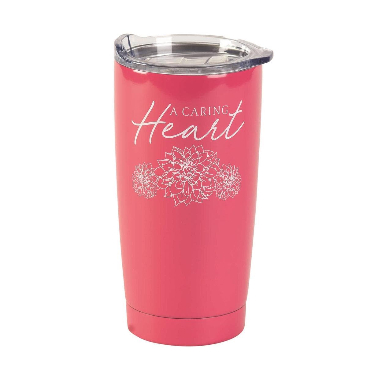 A CARING HEART PINK 20OZ TUMBLER CUP
