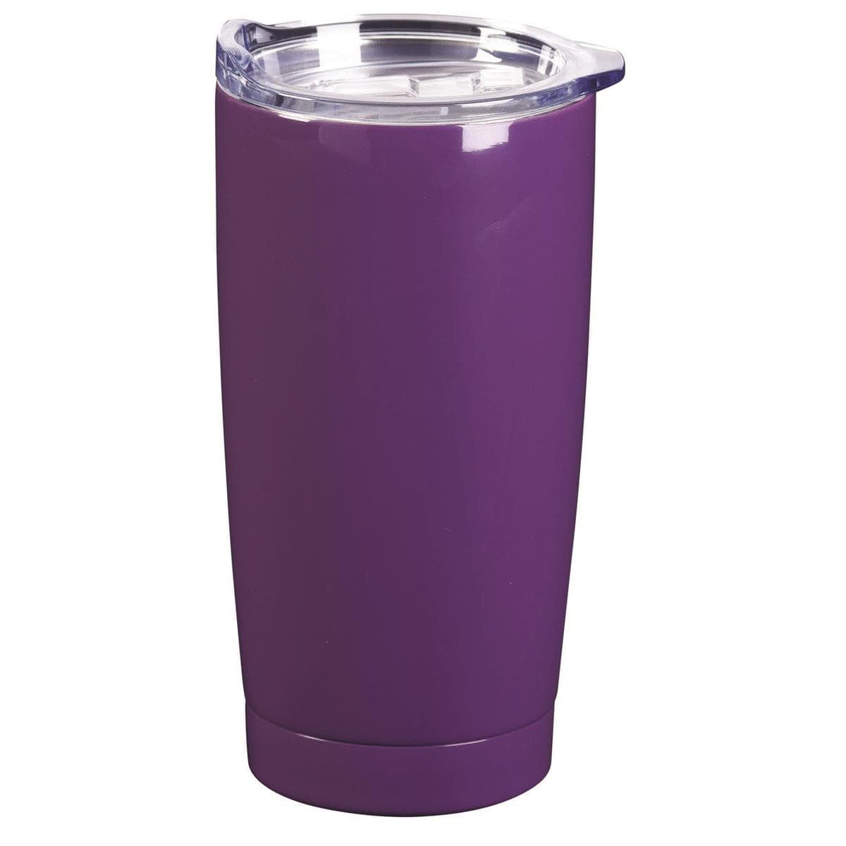 BEAUTIFUL GIRL YOU CAN PURPLE STAINLESS STEEL TRAVEL MUG, picture 2