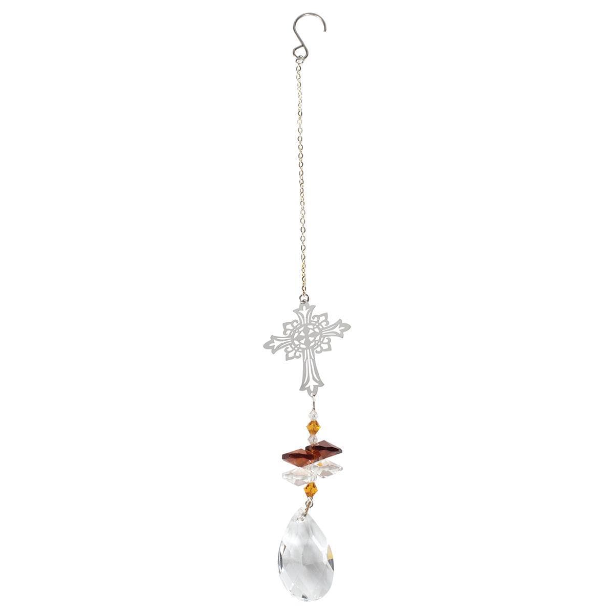 SUNCATCHER CROSS CRYSTAL 10IN