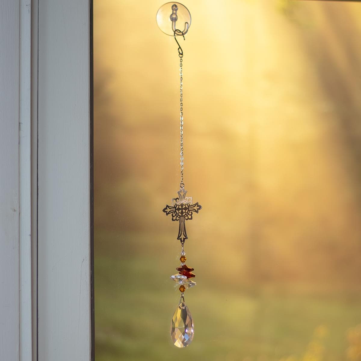SUNCATCHER CROSS CRYSTAL 10IN, picture 3