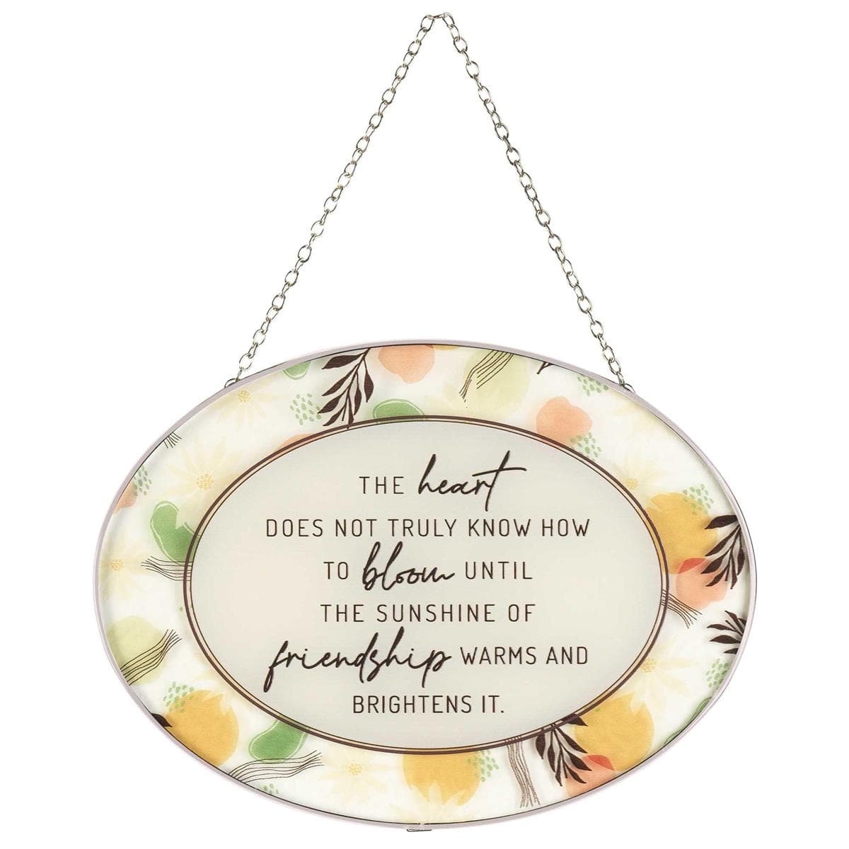 FRIEND HEART 9IN OVAL SUNCATCHER