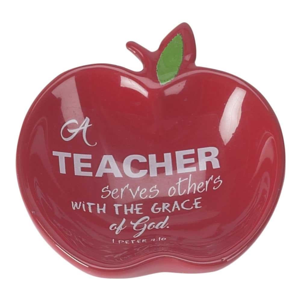 TEACHER SERVES 1 PET. APPLE SHAPE TRAY