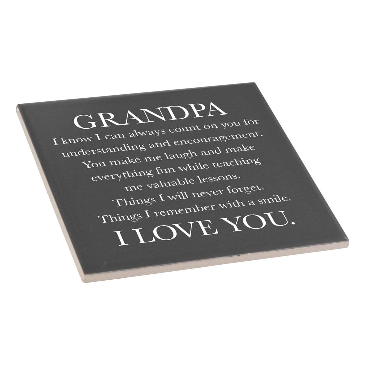 GRANDPA I KNOW I CAN GREY TILE PLAQUE, picture 3