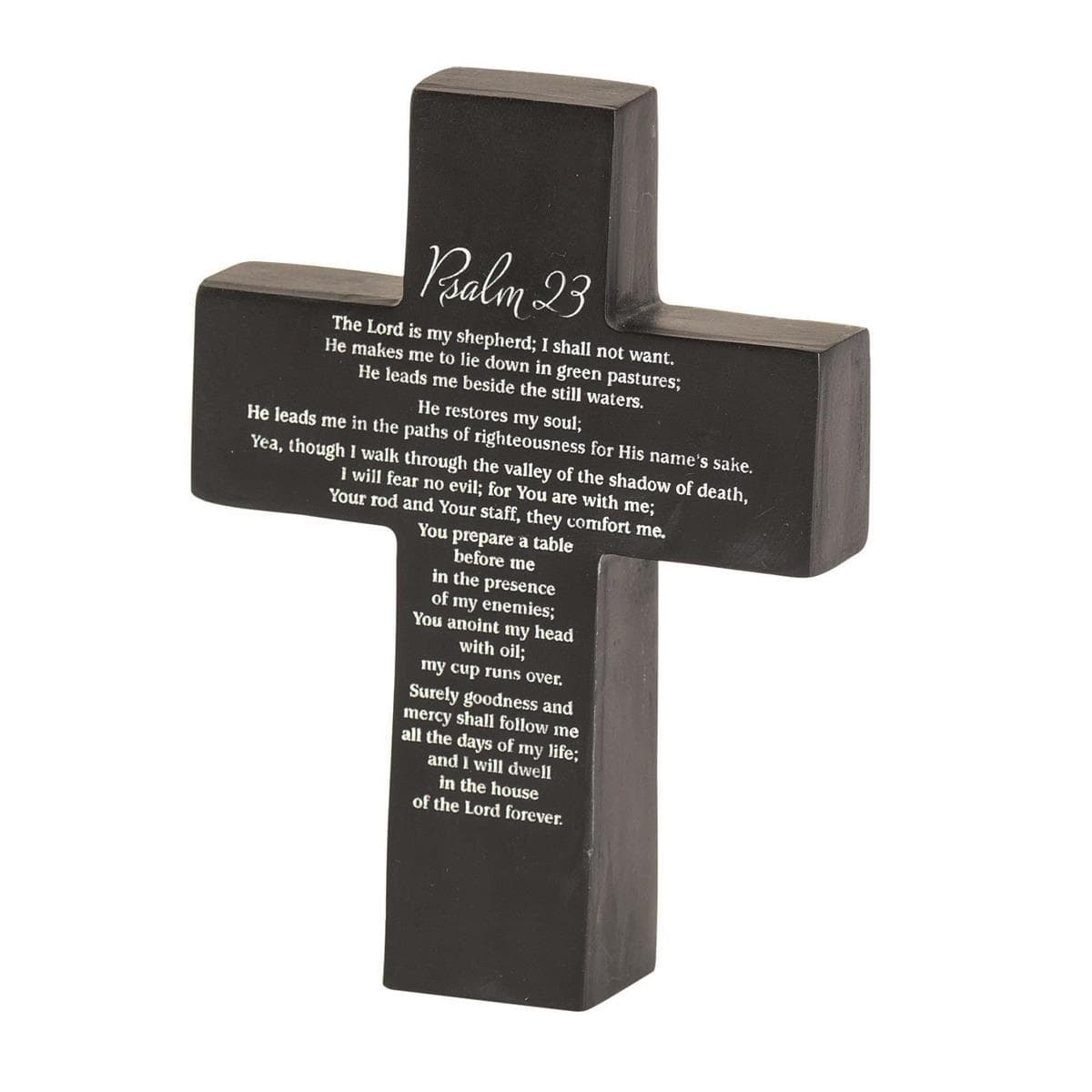 PSALM 23 RESIN 5.3"H TABLETOP CROSS, picture 2