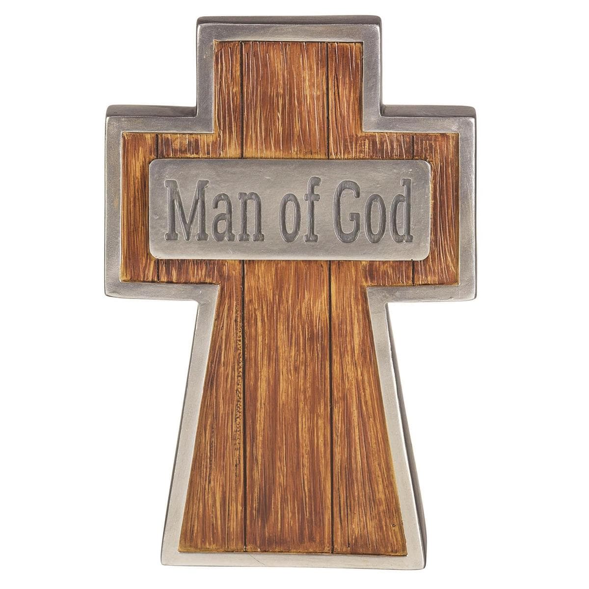 MAN OF GOD RESIN TABLETOP CROSS