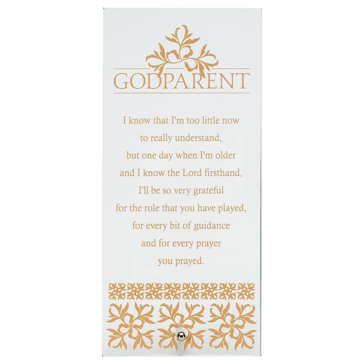 GODPARENT GLASS TABLETOP PLAQUE, picture 2