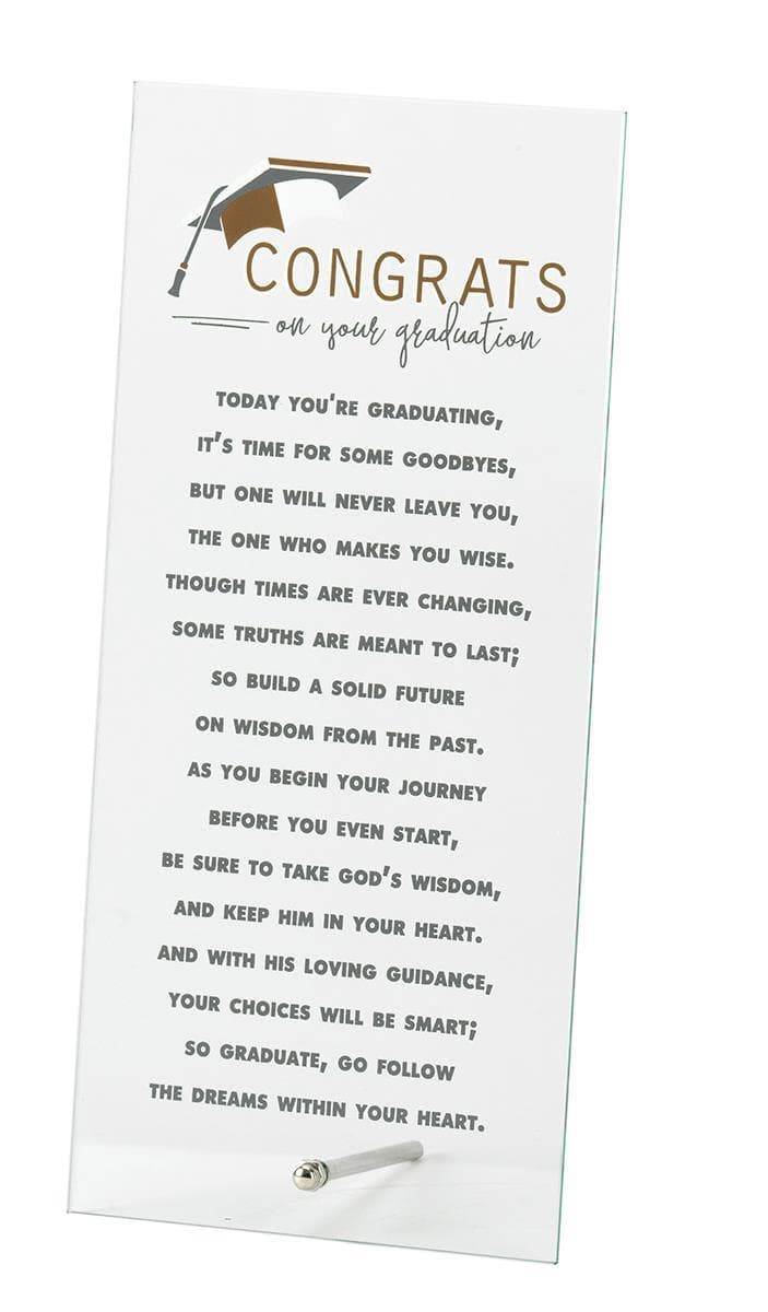 GRADUATION GLS 4 3/4"X10" TABLETOP PLAQUE