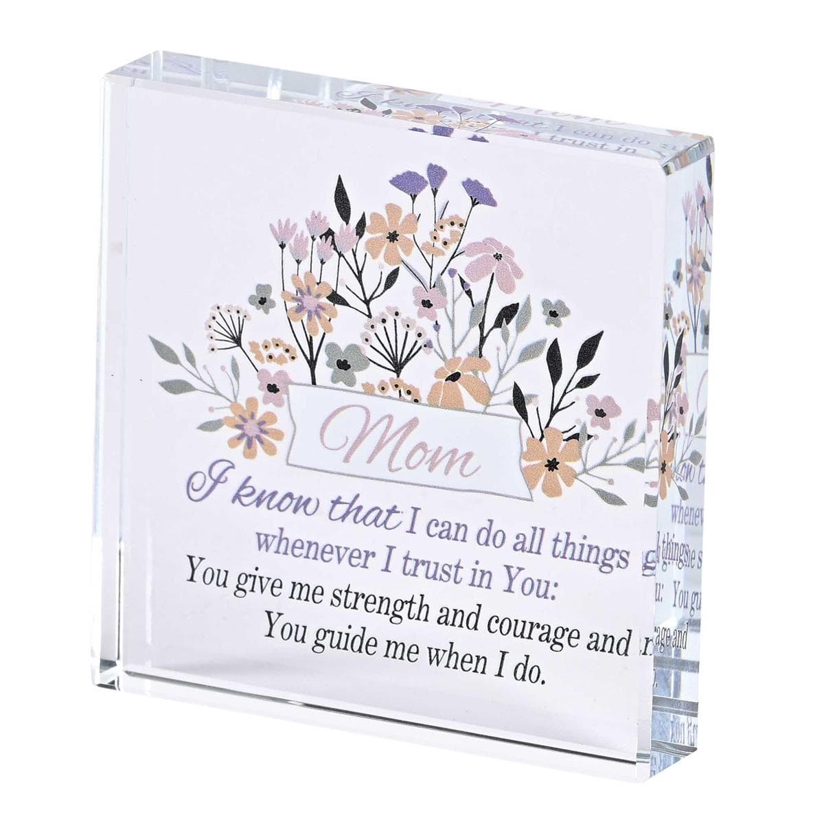 MOM I KNOW THAT I CAN 3X3 GLASS TABLETOP