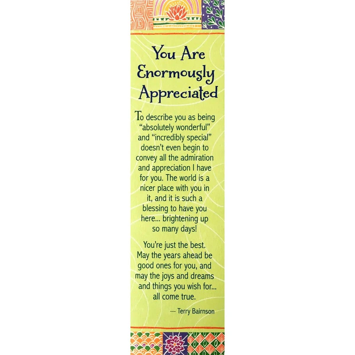 You Are Enormously Appreciated Blue Mountain Arts Bookmark