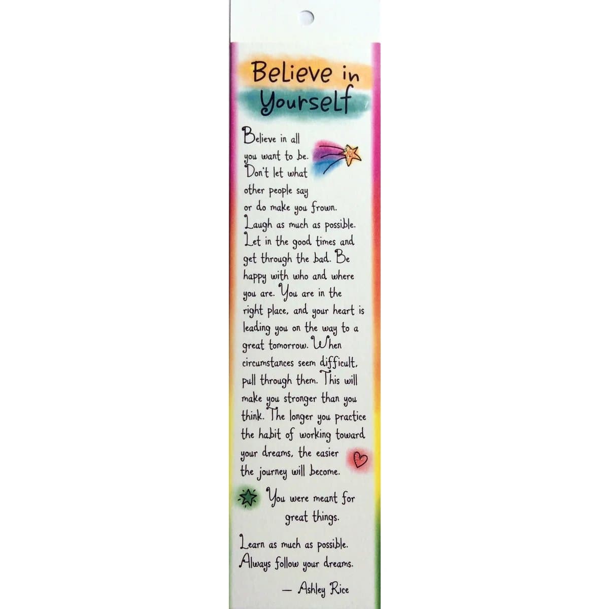 Believe In Yourself Blue Mountain Arts Bookmark