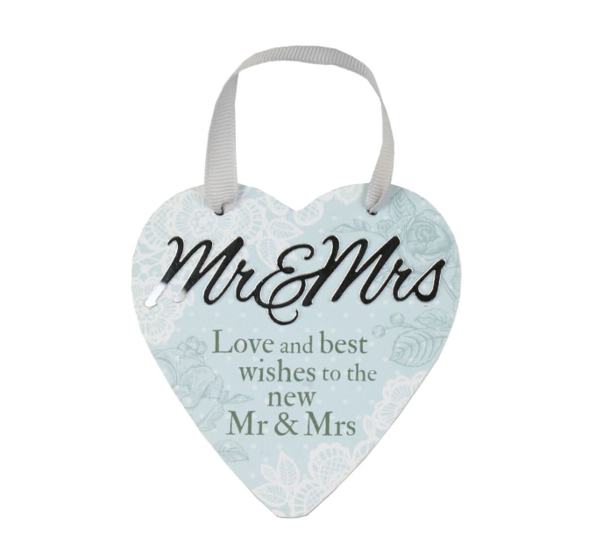 Mr & Mrs Hanging Heart Ornament