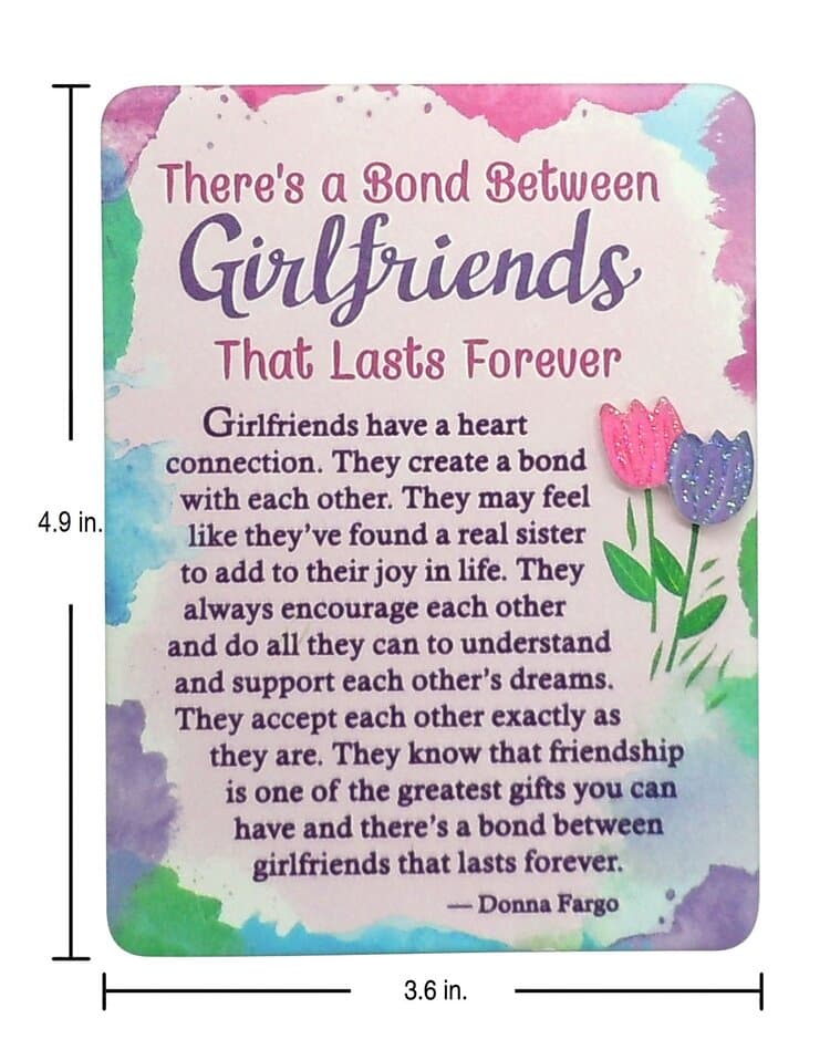 "There's a Bond Between Girlfriends That Lasts Forever" Magnet with Easel Back, picture 2