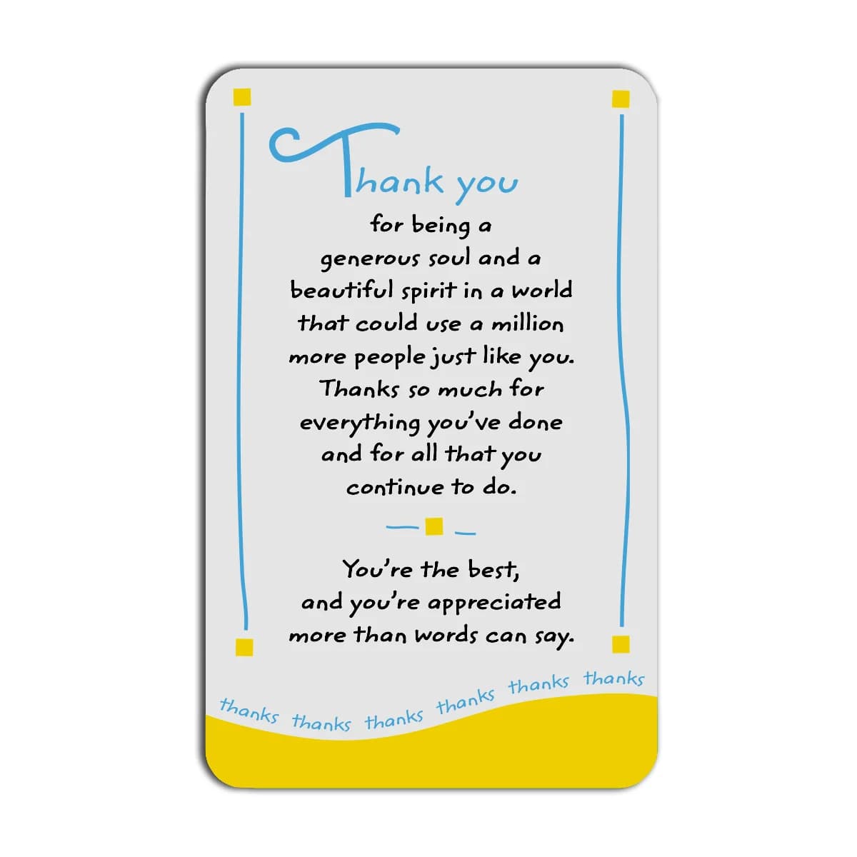 A Generous Soul Blue Mountain Arts Wallet Card